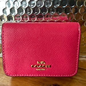 Authentic Coach trifold snap closure wallet